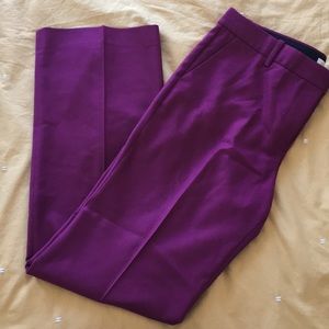 J. Crew cafe trousers in magenta